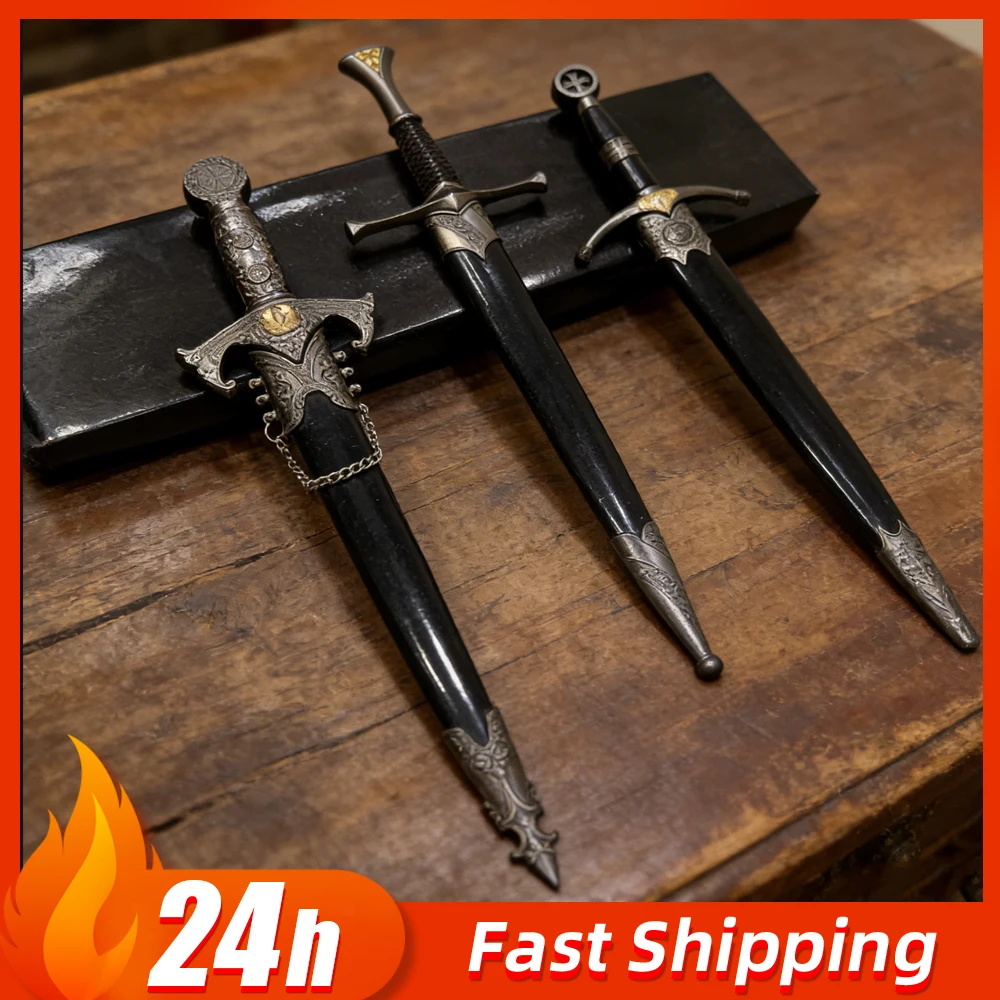 35cm Medieval Sword Game Weapons Model Unsharpened Decorative Sword Cosplay Stage Performance Prop Collectible Ornament Boy Gift