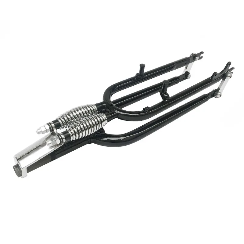 New 26 inch 22.2x160MM double spring retro beach bike connecting rod front fork