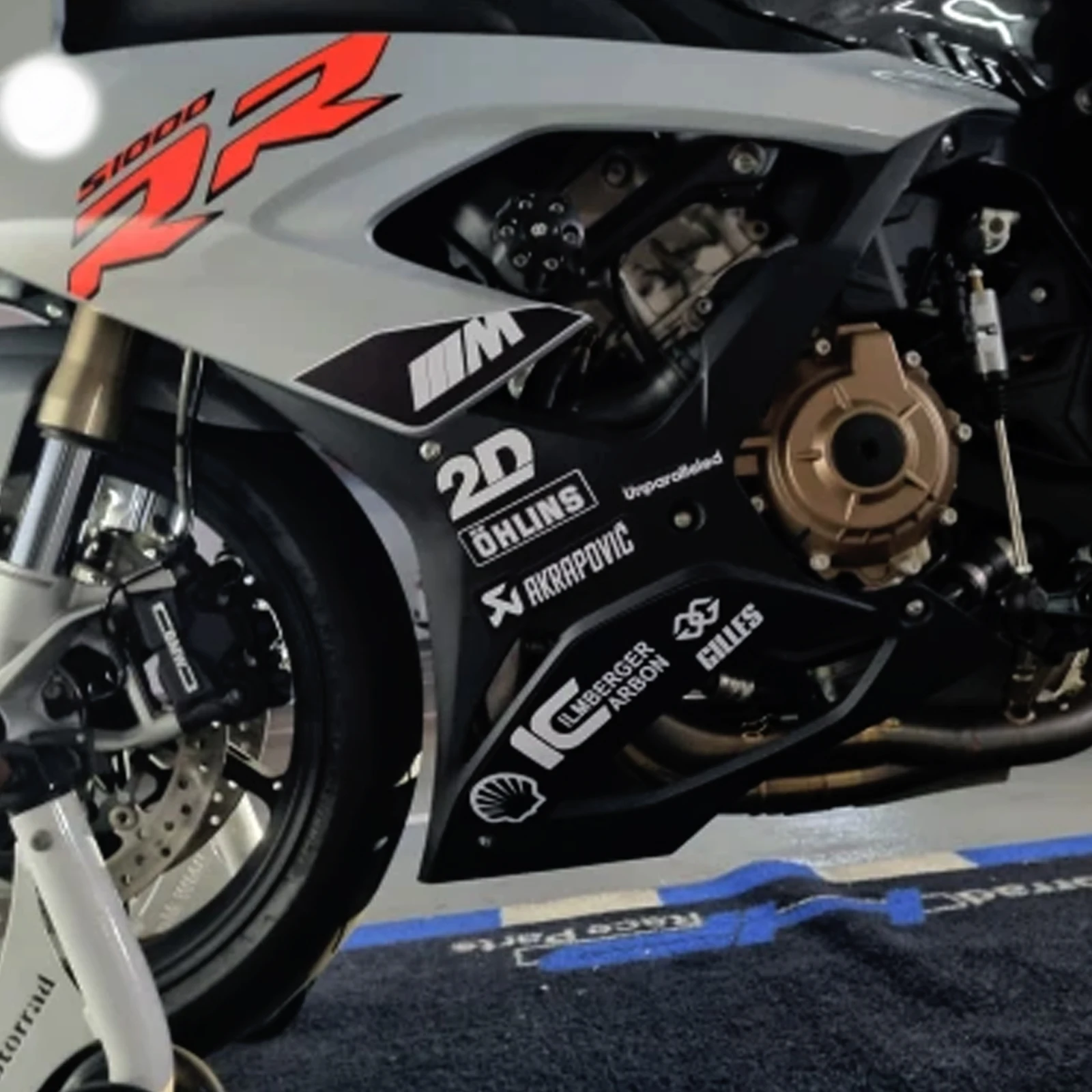 Etiqueta engomada del logotipo de la marca de la motocicleta para S1000RR 2019 2020 2021 2022 S1000 RR S 1000 RR pegatina de protección lateral inferior