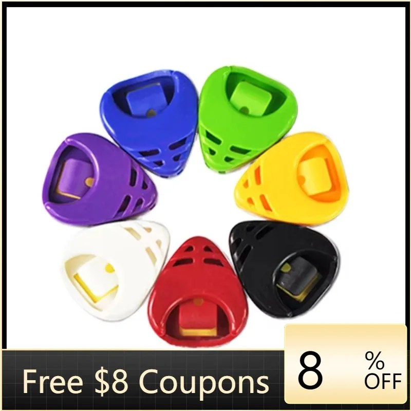 

STLF 2023 New Year Colorful Heart Shape Plastic Guitar Pick Plectrum Holder Case Easy Paste Instruments Parts Stringed Instrumen