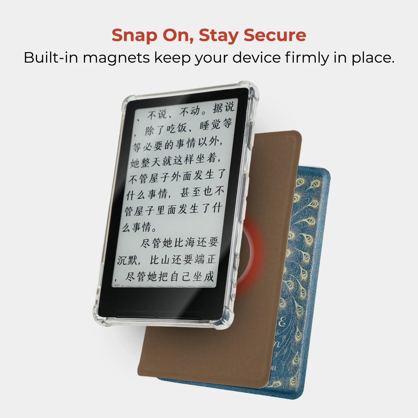 Magnetic Protective Case for XTEINK X3 X4 Reader Protective Shell with Detachable TPU Clear Case All-inclusive E-Book Case Gifts