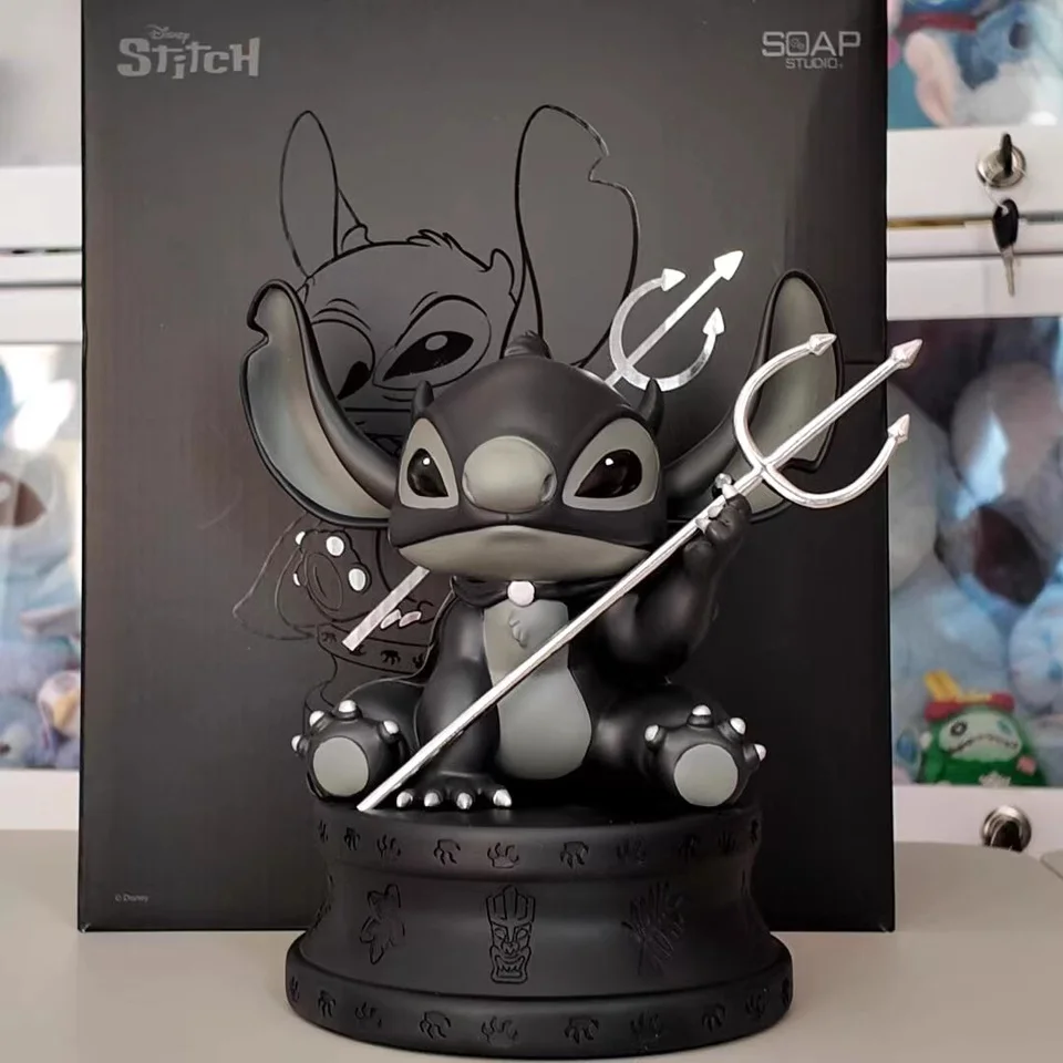 

20cm Genuine Stitch Game Figure Trick Or Treat Modelling Statue Anniversary Limited Edition Stitch Handpiece Ornaments Gifts