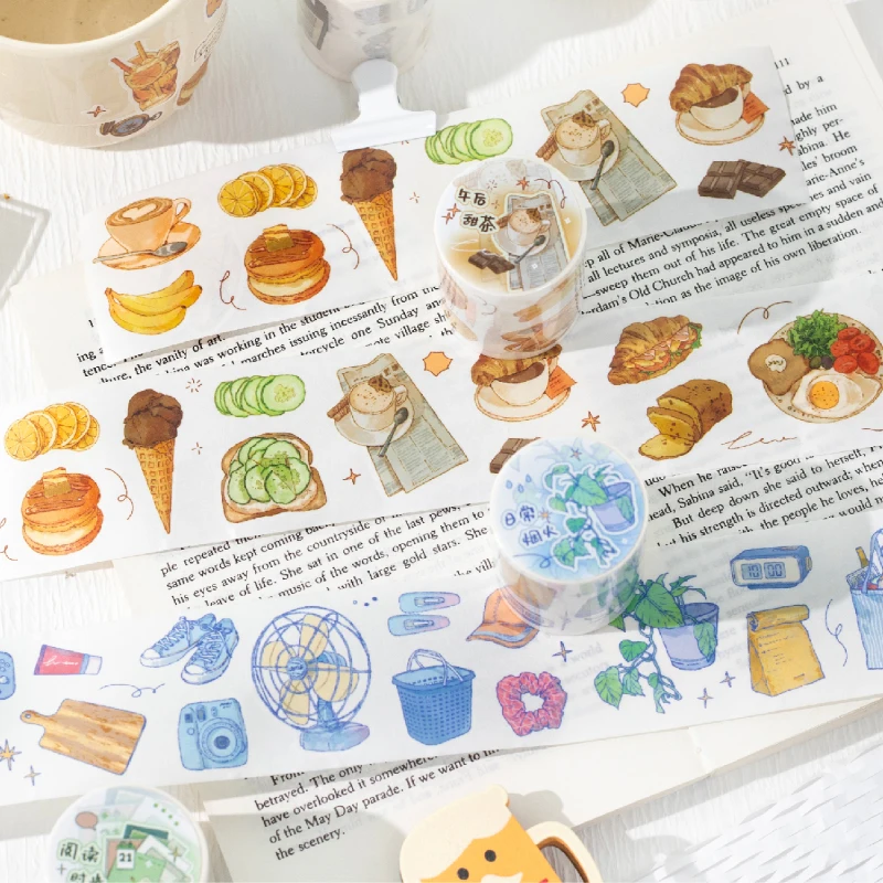 8 sztuk/LOT Seria Life Sketch urocza, retro taśma dekoracyjna washi do maskowania