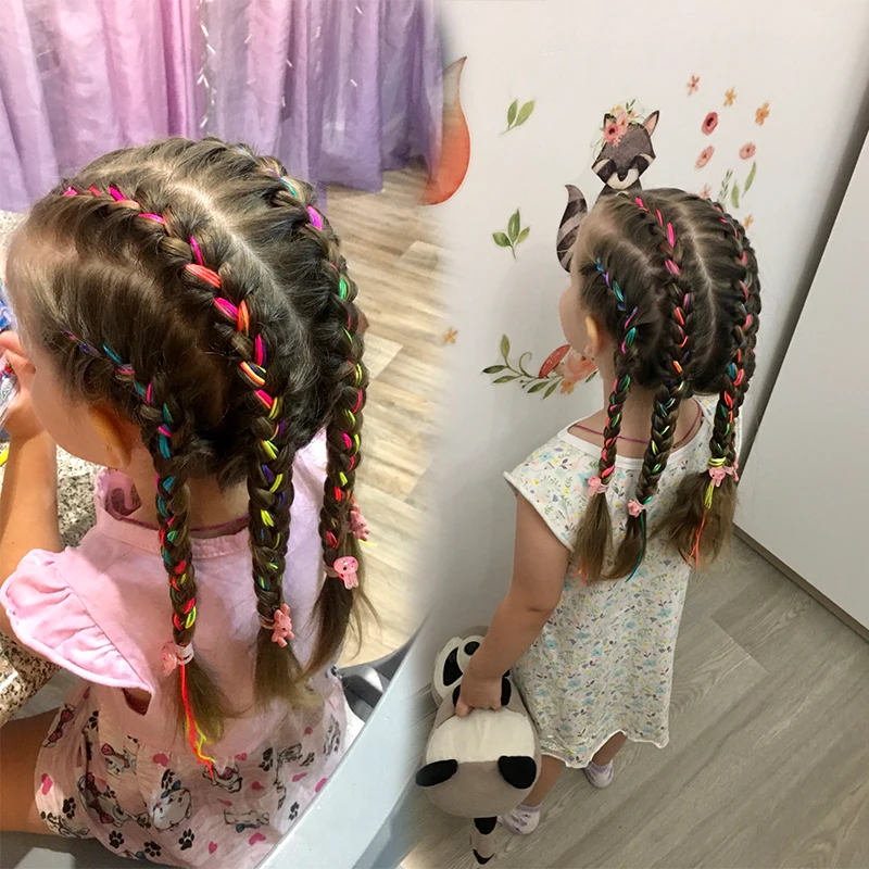 Attaches à Cheveux en Corde Colorée pour Femme et Fille, Dreadlock Tressé, Style Hip-Hop Cool, Accessoires pour Enfants, 90cm, 30 Pièces/Lot