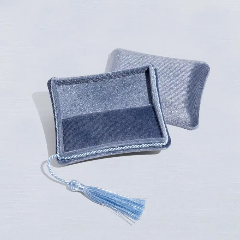 Quasten-Schmuckverpackungsbeutel für Ringe, Halsketten, Armbänder, Ohrringe, Samt-Schmuckhalter, Organizer mit großer Kapazität – Detail 7