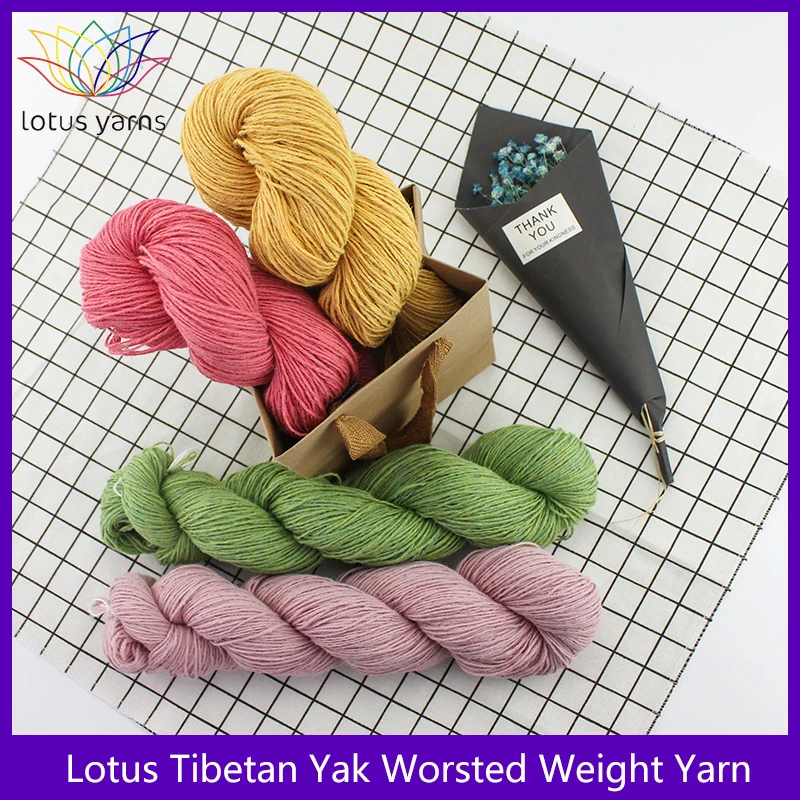 1*100g hank 100% Tibetan Yak Worsted Weight Hand Knitting Yarn