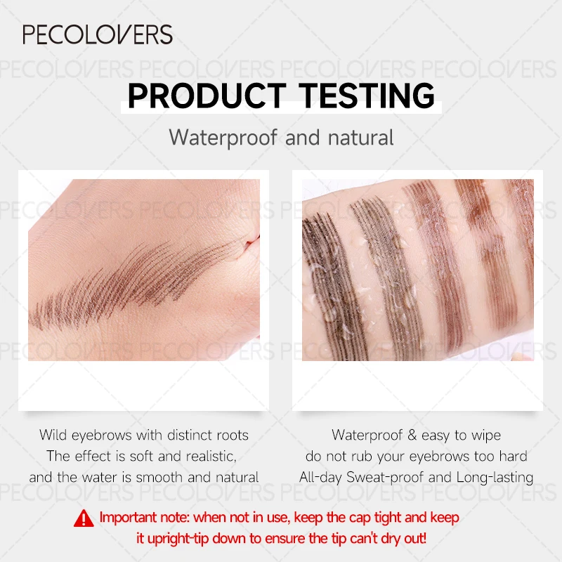 Crayon à sourcils à séchage rapide, imperméable, longue durée, Application de précision, riche en couleurs, usage quotidien, 1 pièce