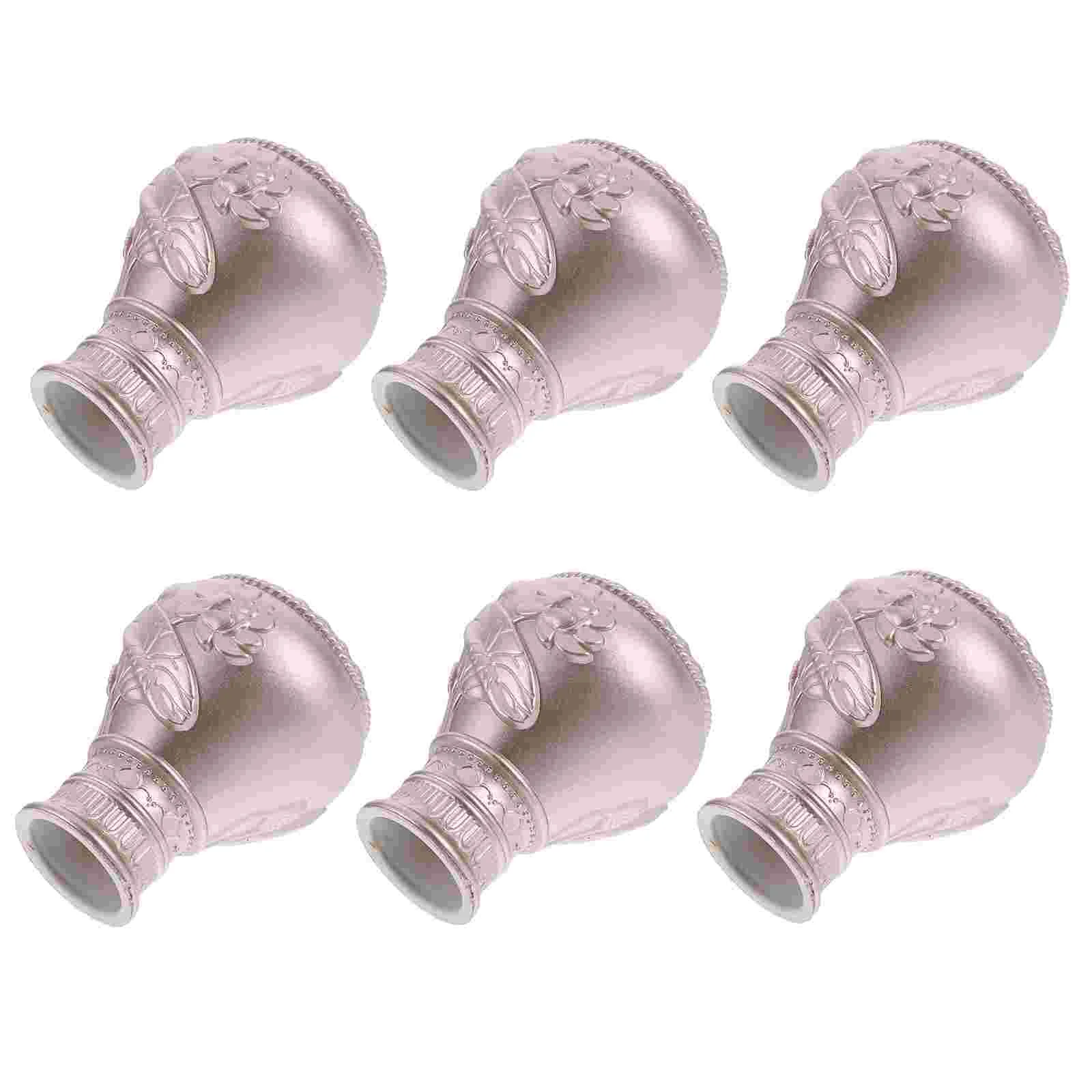 6 Pcs Curtain Rod Closet Pole End Caps Window Finials Boho Rods for Windows Replacement Poles Cover Bohemia