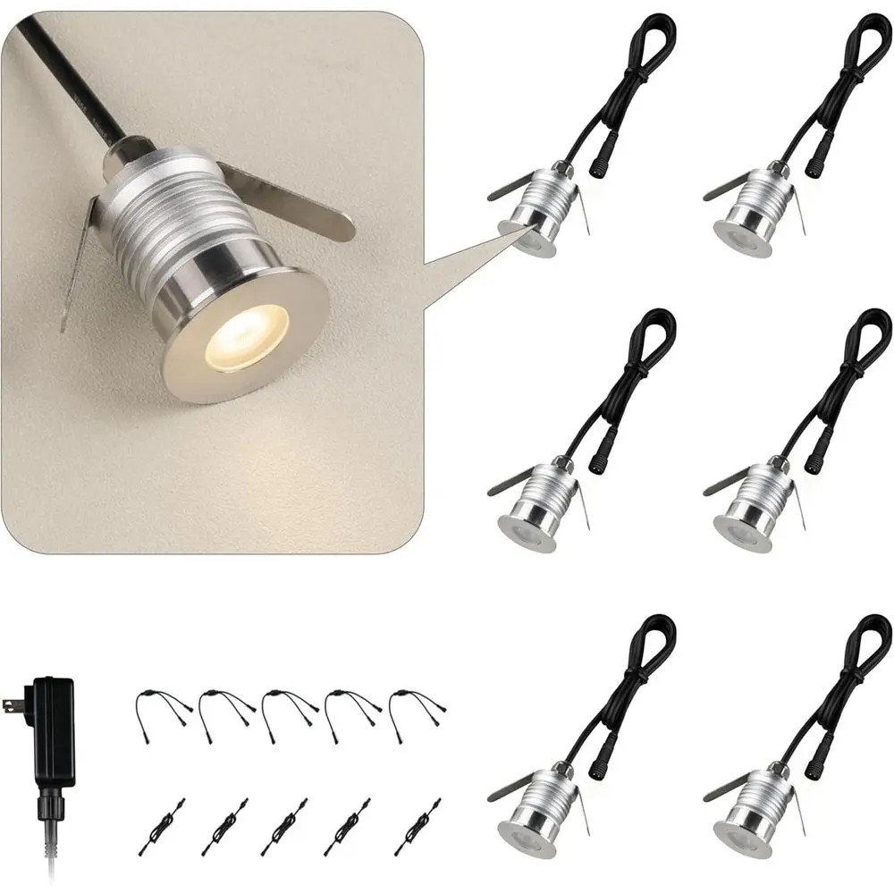 

203 LED Underground Lamp, 1W, DC12-24V, IP67, Low-age Reced Type, StainlSteel 304 Cover, Suitable or Outdoor Grounds, Decks, Squ