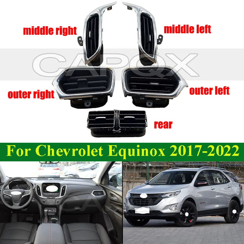 

CAPQX приборная панель, розетка кондиционера для Chevrolet Equinox 2017-2022, вентиляционное отверстие центральной консоли