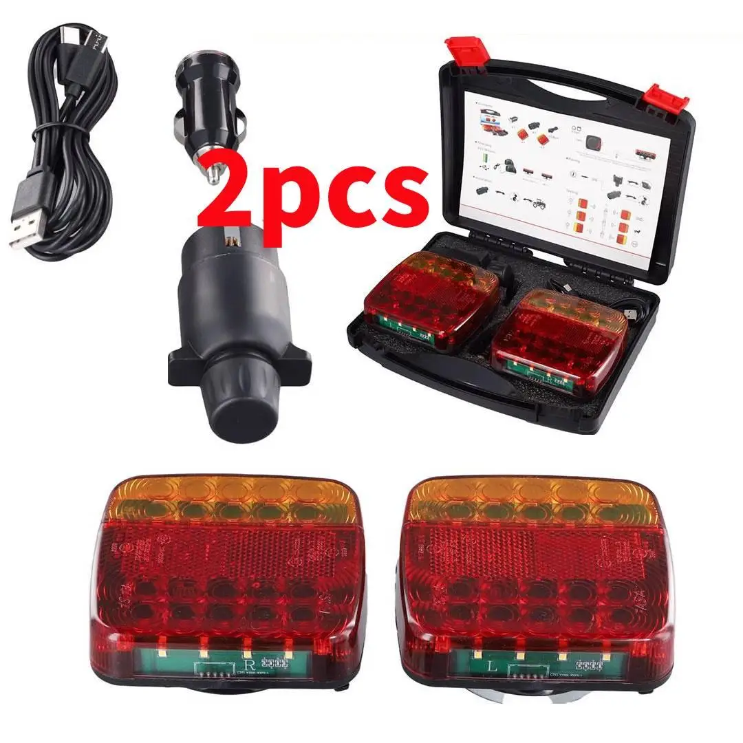 

2pcs Wireless Magnetic LED Truck Tail Light ,Trailer Rear Light, Signal Warning Brake Light ,forCaravans Campers Lorry