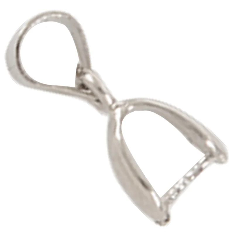 

(New)-200 Pcs Findings Bail Connector Bale Pinch Clasp Pendants(Silver)