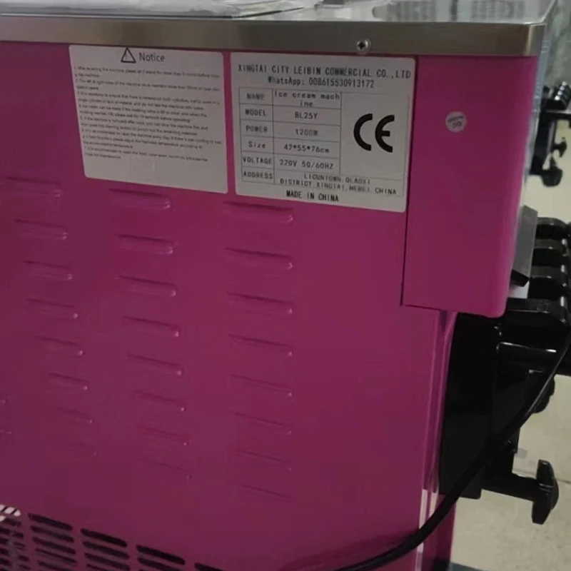 Factory Direct 220V Commercial Automatic Small Multifunctional Smart Three Flavors Soft Ice Cream Machine