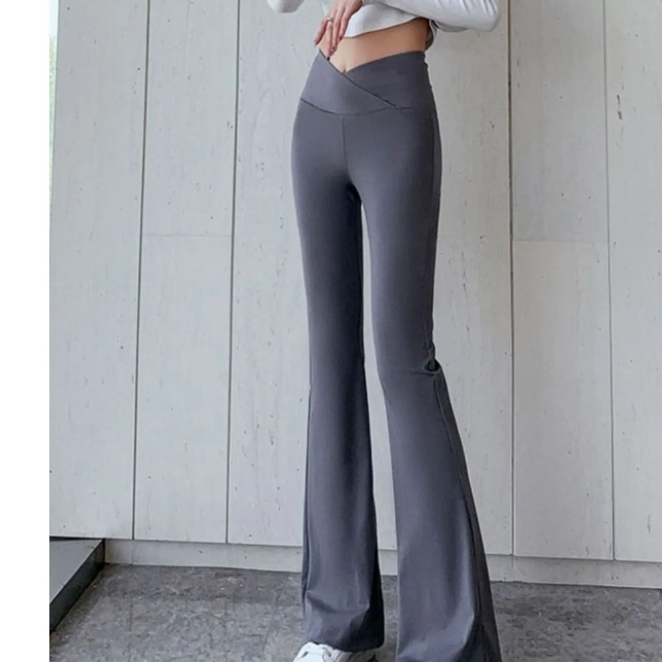 

Женские летние тонкие брюки для йоги с высокой талией, утягивающие, повседневные, широкие штанины