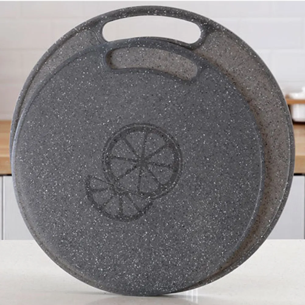 1Pcs Imitation Marble Vegetable Cutting Board 35x0.8cm Plastic Non Slip Chopping Block for Fruit Bread Pizza Use