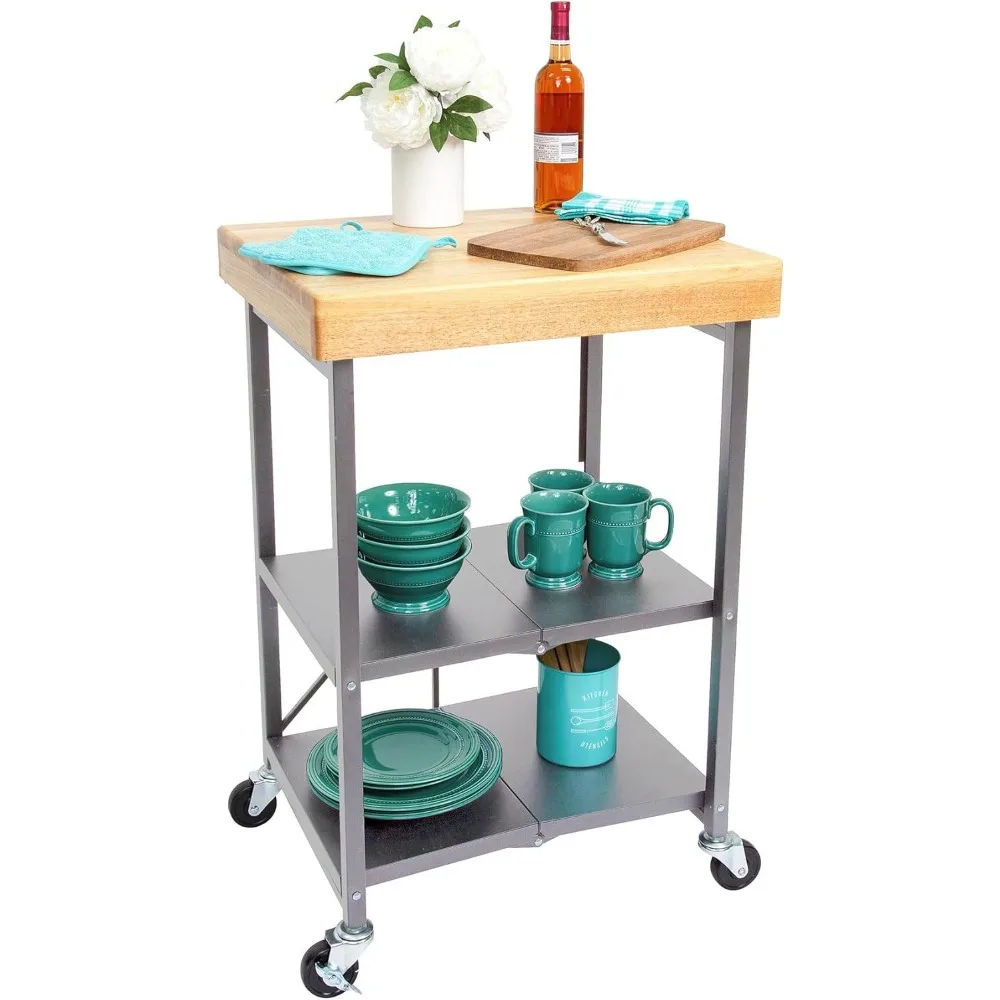 Carrito de isla de cocina con ruedas