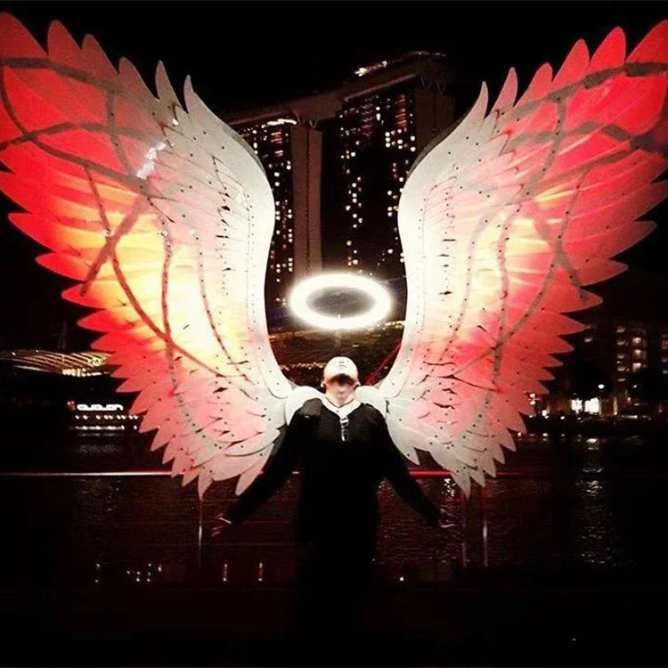 LED Flashing Angle Feather Wing  Party/road Decoration Popular Style Light Up Flashing Wing hot sale