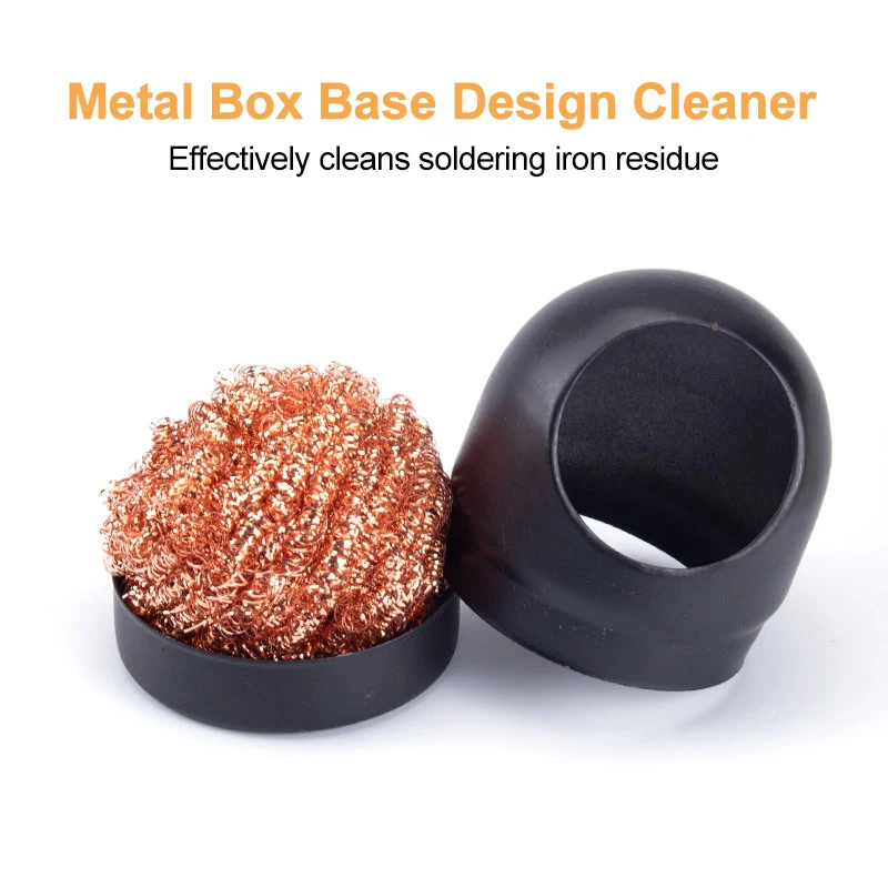 Soldering Iron Tip Cleaner Desoldering Cleaning Ball Welding Soldering Iron Mesh Filter Metal Wire Stand Steel Ball Tin Remover