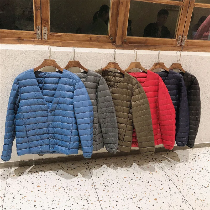 Autumn Winter Slim Light White Duck Down Jacket Men Oversize Down Coat Male Single Breasted Warm Puffer Parkas Short Outwears