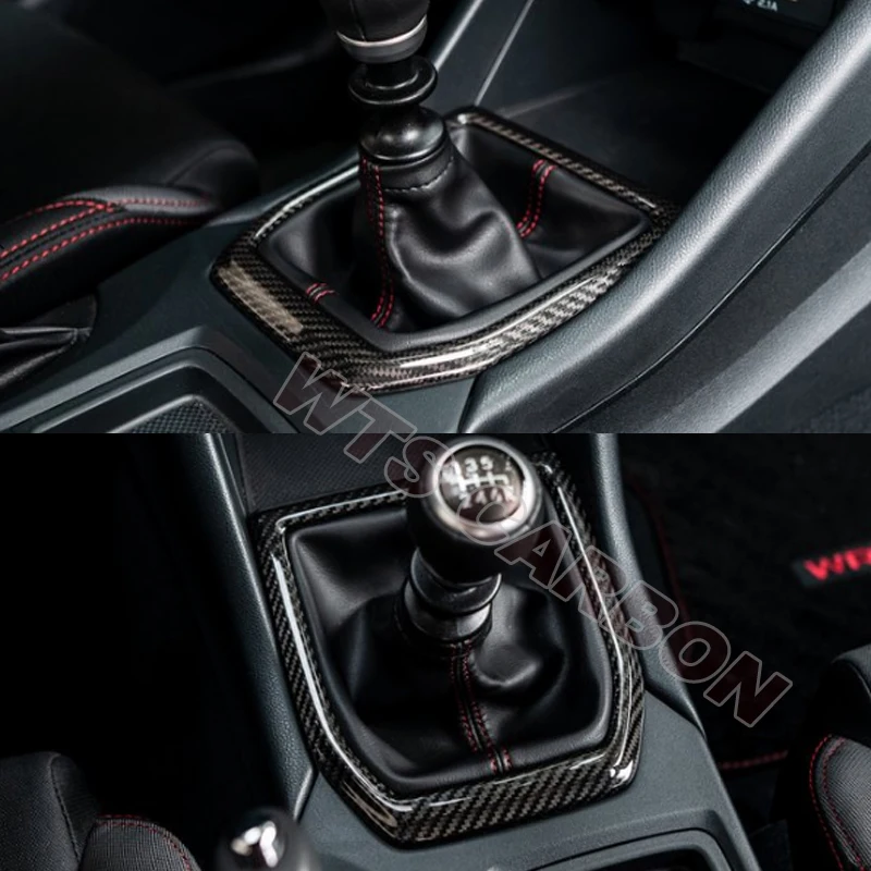 

REal Dry Carbon Car Interior Console Gear Shift Box Panel Cover Trim for Subaru WRX 2022-2024