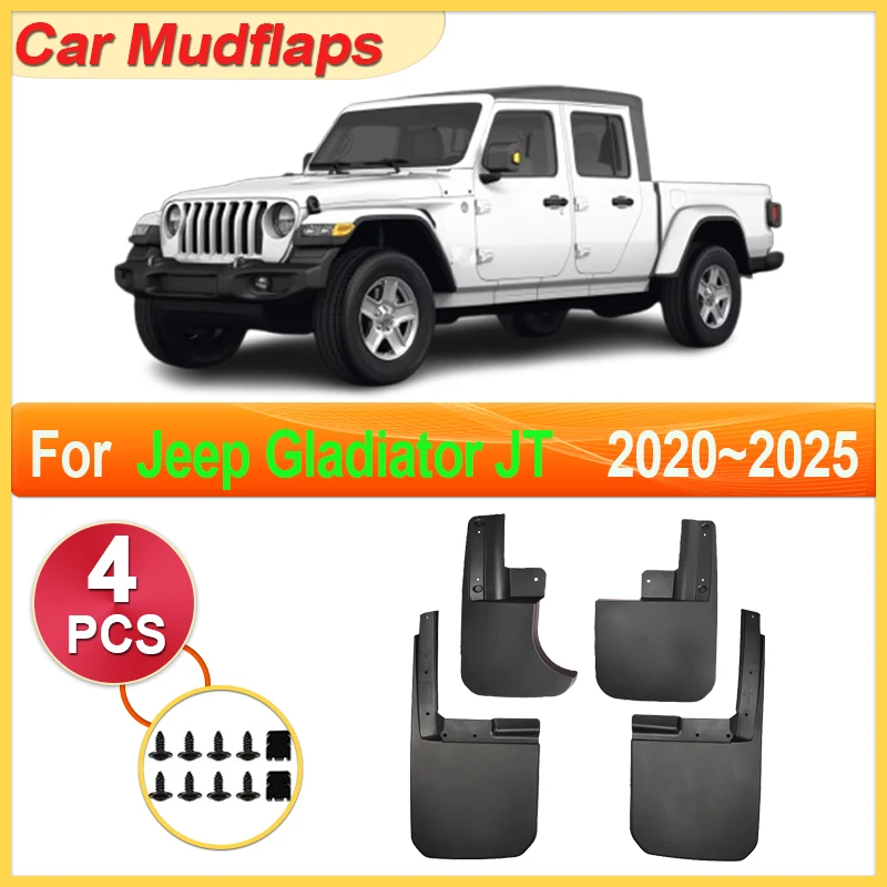 

Car Mudguards Parts For Jeep Gladiator JT 2020 2021 2022 2023 2024 2025 Mudflaps Fenders Flare Covers Guard Auto Mud Accessories