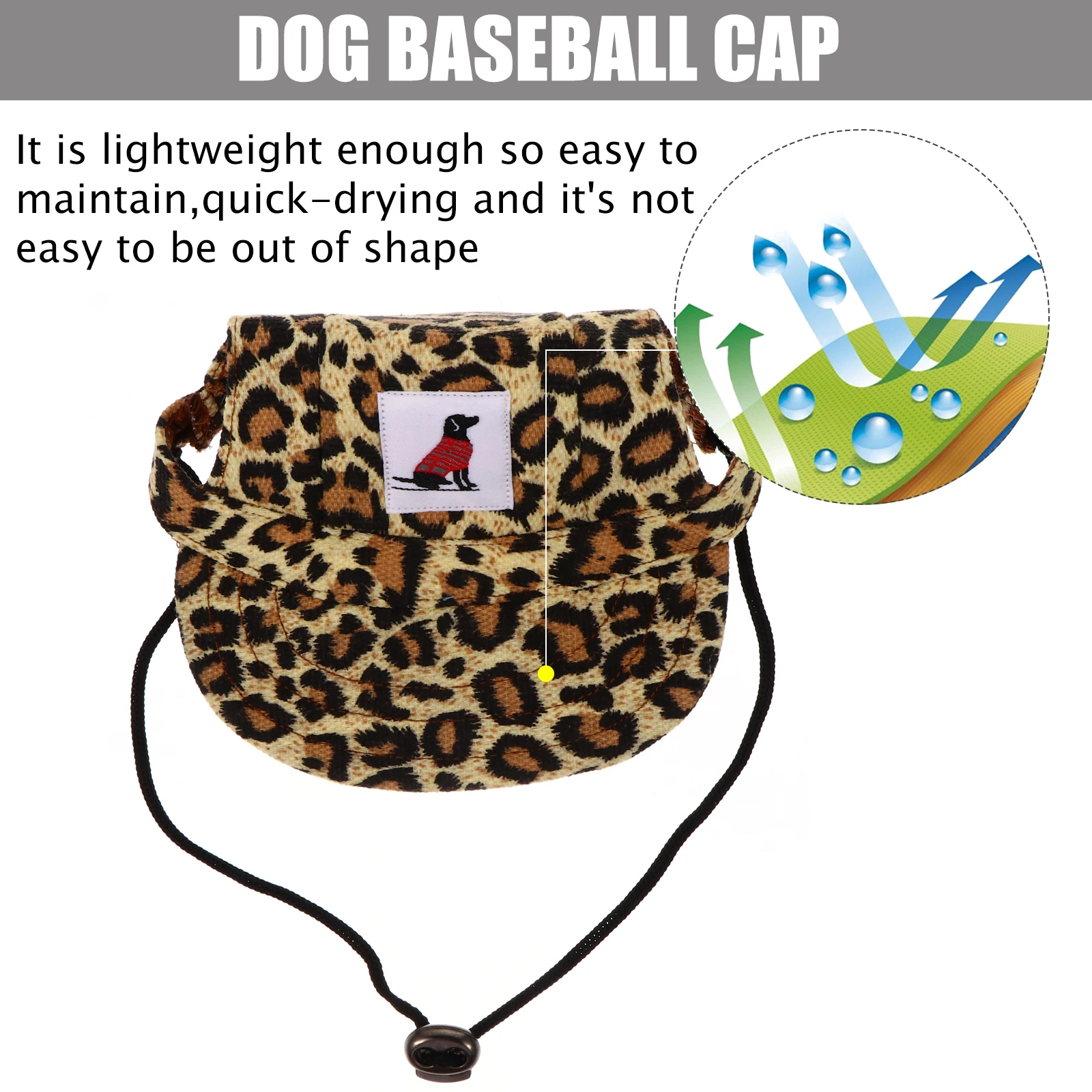 

Pet Dog Baseball Cap Breathable Oxford Polyester Sun Protection Adjustable Visor Hat for Dogs Outdoor Travel Stylish Dog Hats