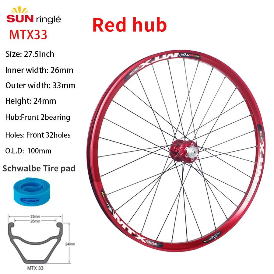 Sunringle-マウンテンバイクホイールセット,アルミニウム合金ディスク