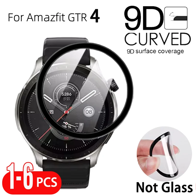 

1-6 шт. Защитная пленка для Huami Amazfit GTR 4 Black Edge Прозрачная полноэкранная пленка для Amazfit GTR 4 3D изогнутая HD пленка (без стекла)