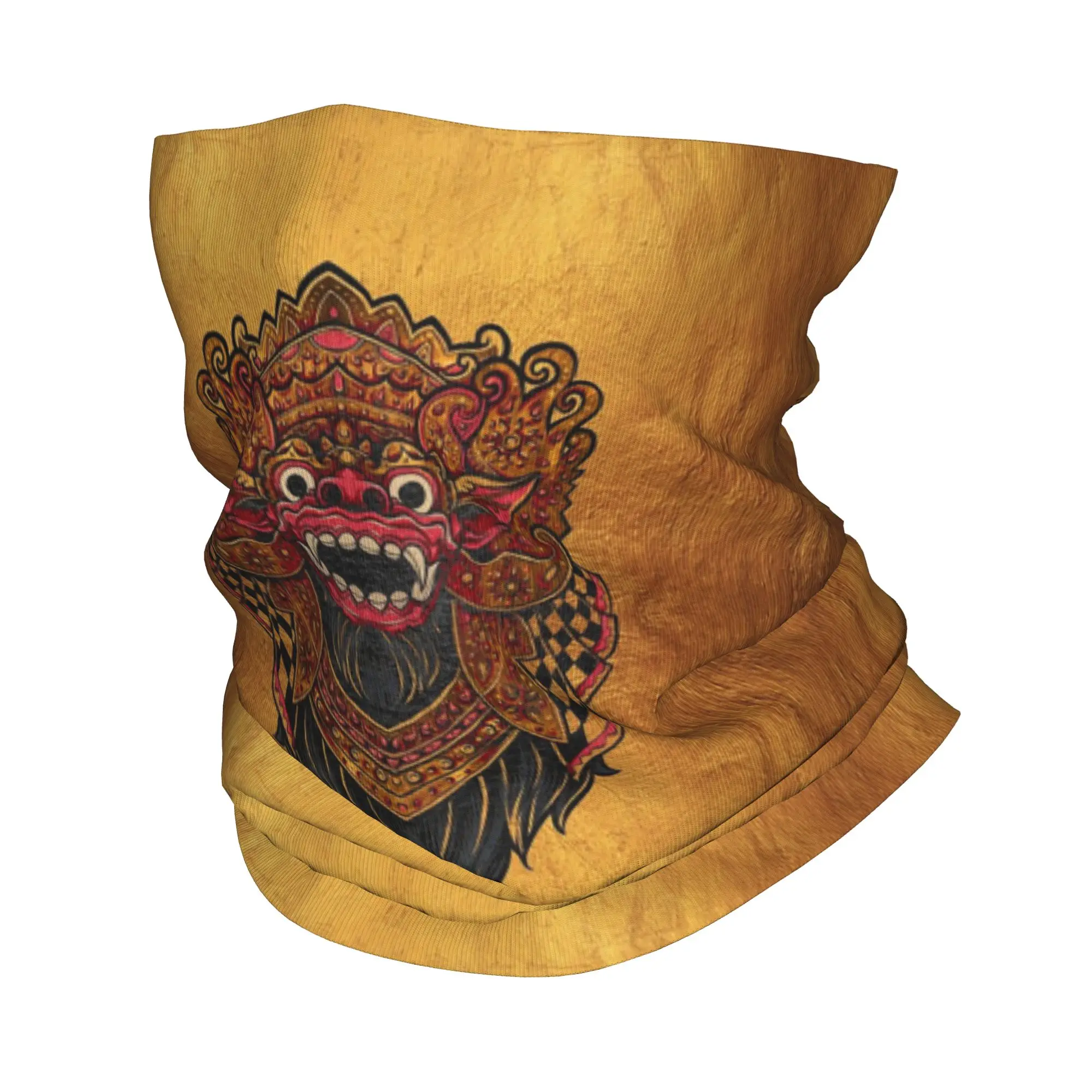 Traditional Balinese Barong Guardian of the Good Bandana Neck Cover Printed Mask Scarf Warm Balaclava Riding Unisex Adult