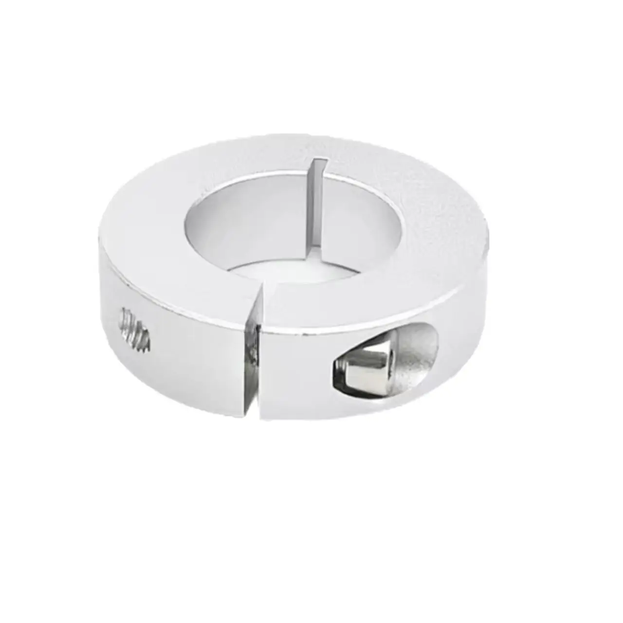 Multi-Material Optical Axis Fixing Rings Kit - 304 SS Split Ring (Thrust Function) & Aluminum One-Piece Clamp with Set Screw