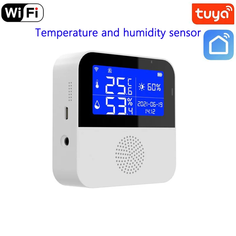 

Wifi Home Hygrometer Sensor Tuya Smart Safety Indoor Outdoor Temperature Humidity Monitoring Detector LCD Display Night Visible