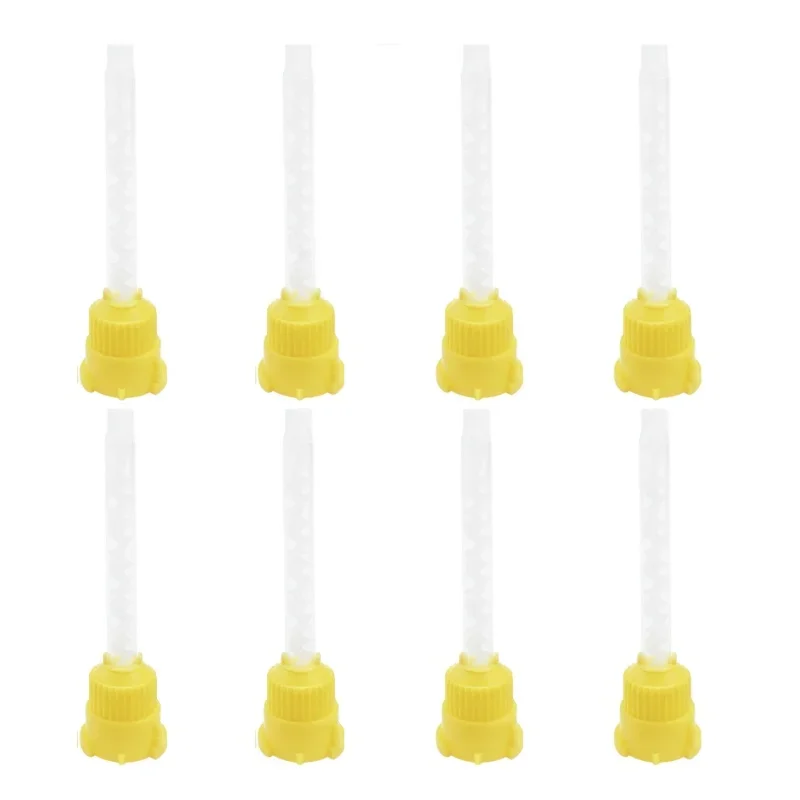50Pcs Dental Disposable Mixing Tips, Silicone Rubber Mixing Head 1:1 for Impression, Compatible with Dispensing Gun Dental Tools