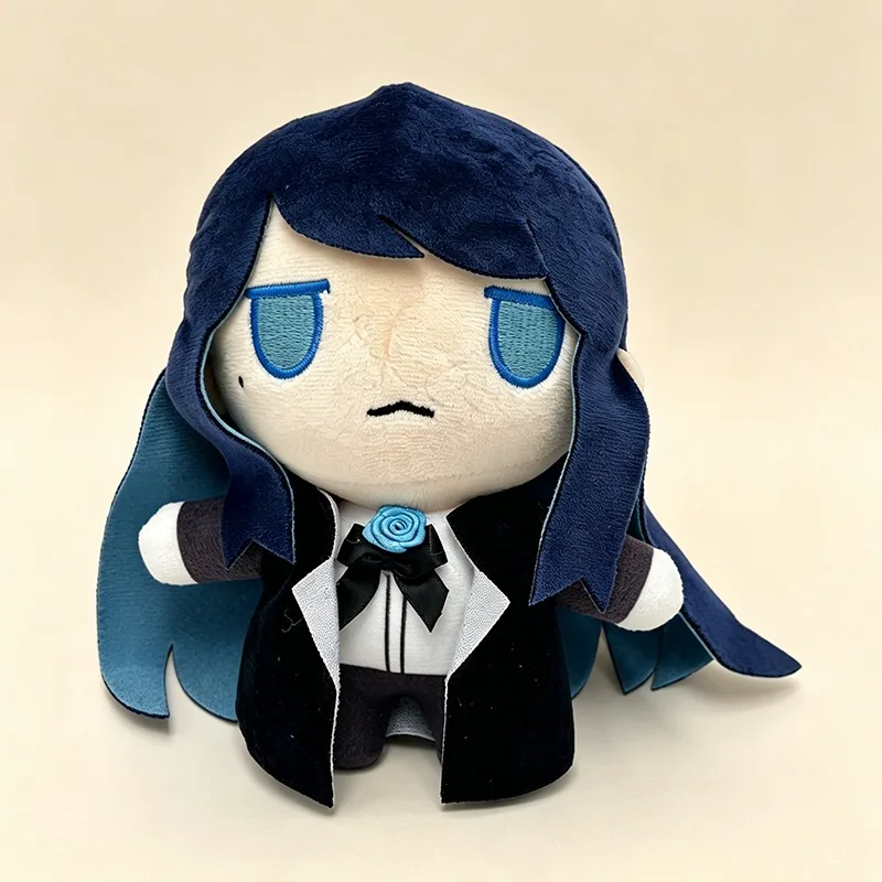 Ado Hibana Plush Doll Dark Blue Hair Chibi Cotton Toy with Blue Rose Tuxedo Soft Stuffed Figure Virtual Singer Gift J-pop Fans view 3