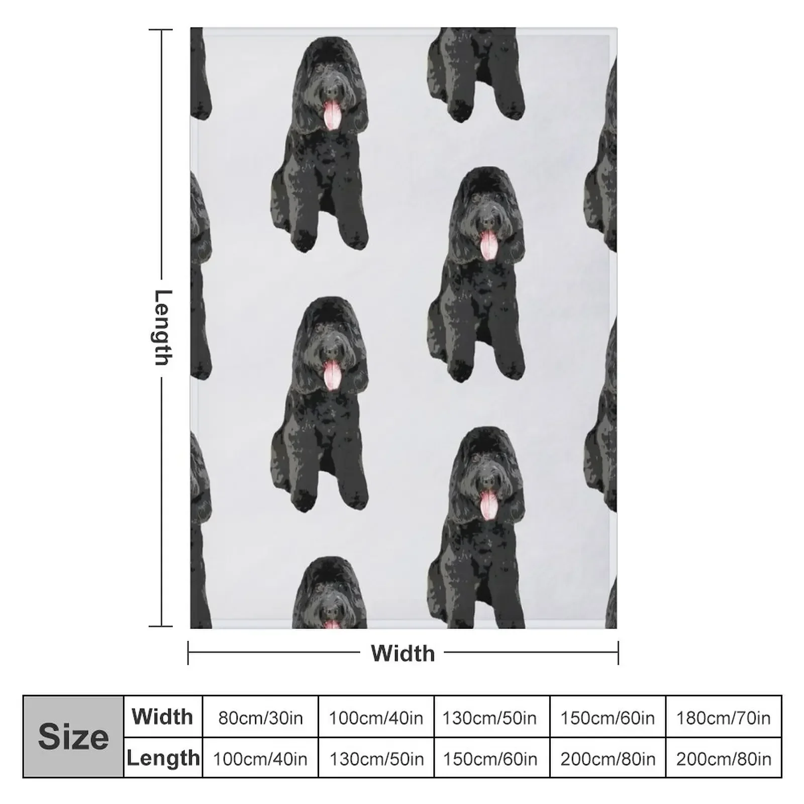 Cockapoo Cockerpoo Black Cutie Doodle Dog Throw Blanket Summer warm for winter Blankets