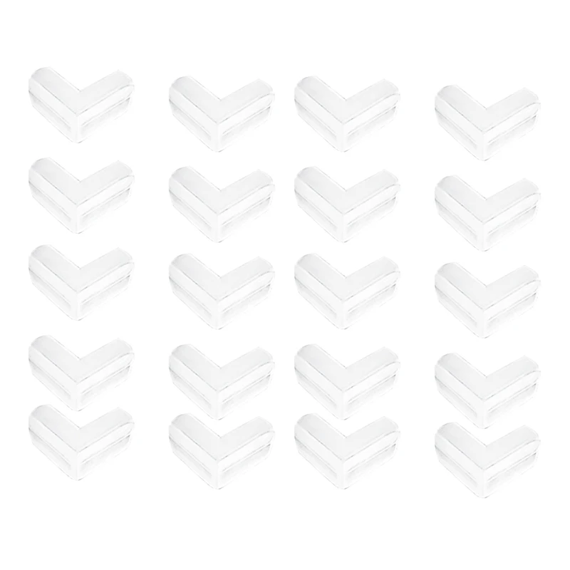 Clear Corner Protectors Kit, Corner Guards, Stop Child Head, Lesões Mesas, Móveis, Sharp Corners, L-Shaped, 20 Pack