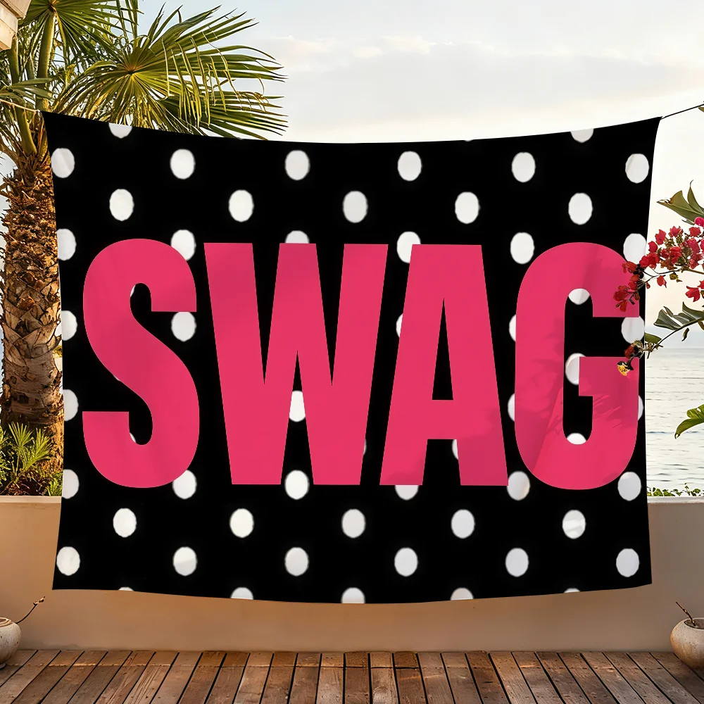 Art S-SWAG Polka Dot flag For Garden Party Living Room Home Wall Decor Banner Bedroom Outdoor Tapestry