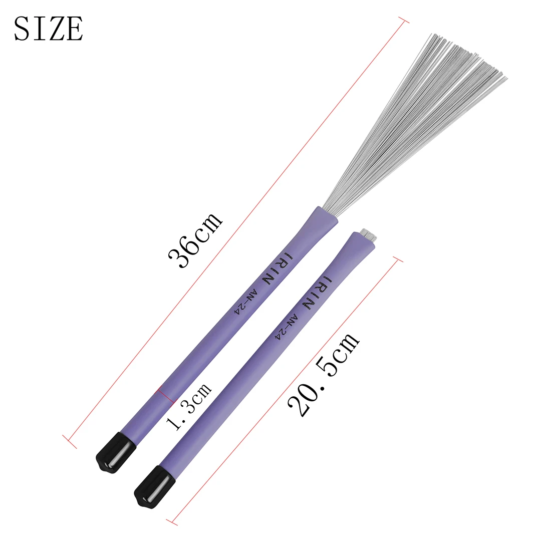 IRIN Drum Brush Box Drum Brush Wire Retractable High Carbon Steel Brush Head Professional Percussion Instruments Accessories