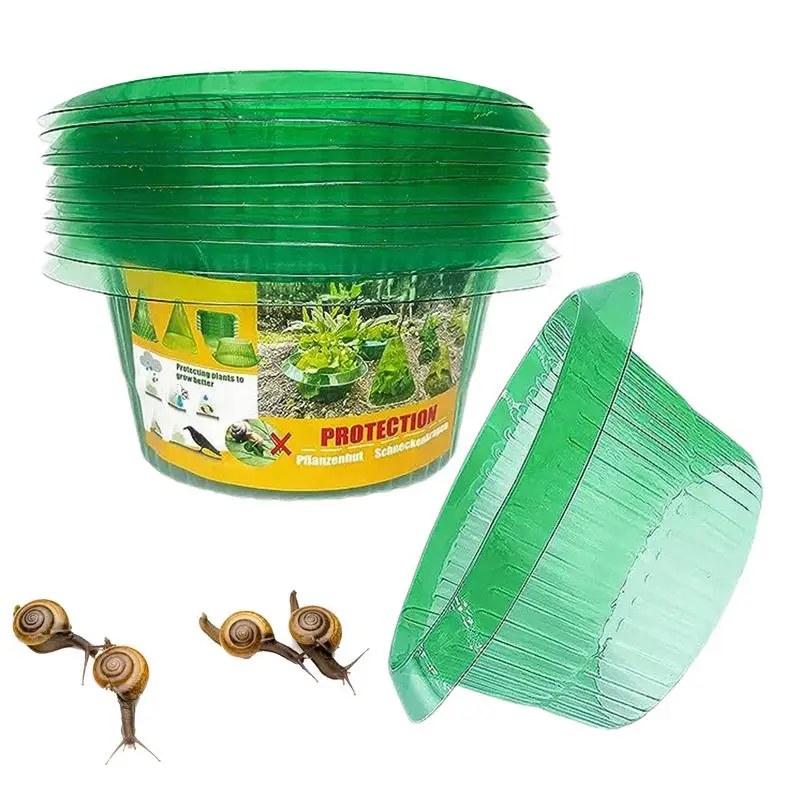 

Snail Plant Protection Collar 10PCS Collar Plant Guard Protective Slug Collar Plant Protectors Transparent Snail Defense Collar