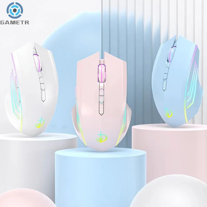 E-sports Game Wireless Mouse RGB Effect Charging Mute 7key E-sports Game For Boys And Girls Is Suitable For Xiaomi Lenovo Huawei