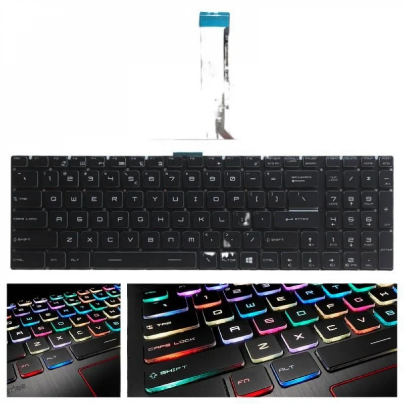 New for MSI GL75 Stealth 10SDK 10SEK 9SCK MS-17E2 Per-Key RGB Backlit US Keyboard