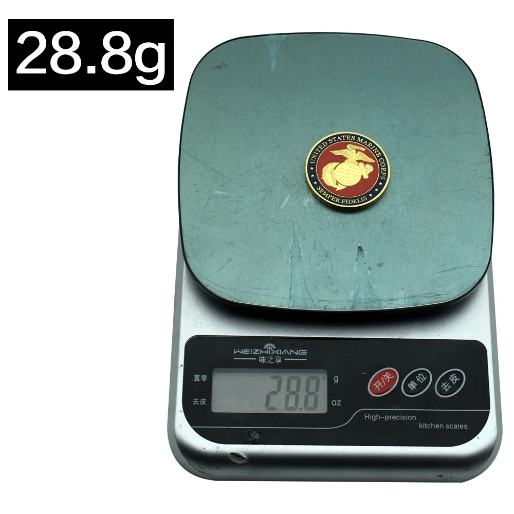 Gold Plated US Marine Corps Commemorative Coin Semper Fidelis Collectibles Art Souvenir Military Challenge Coin #5