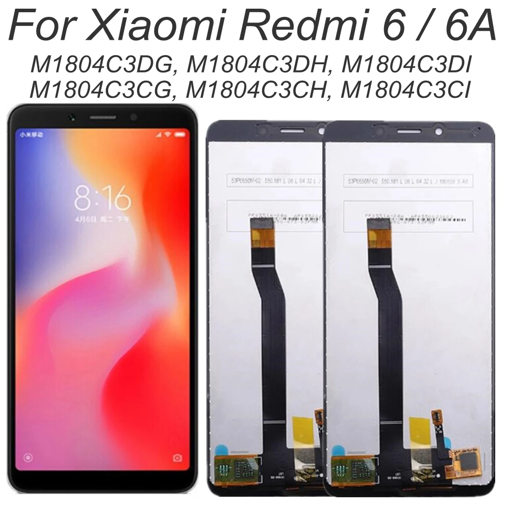 5.45'' LCD For Xiaomi Redmi 6A LCD Display Touch Screen Assembly Replacement Accessories For Xiaomi Redmi 6 LCD