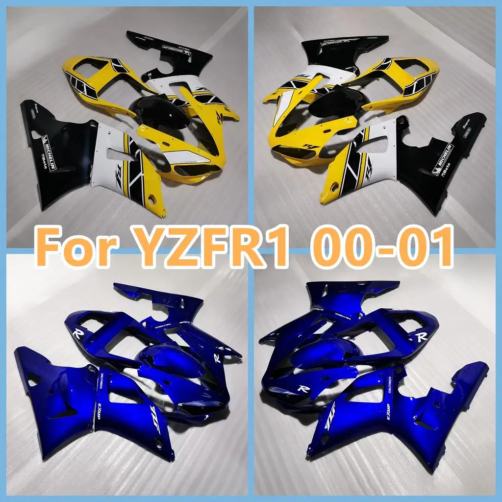 DIY Your Sportbike for YAMAHA 2000 2001 YZF1000 YZF-R1 00 01 YZFR1   Yellow Black Motorcycle Road Racing ABS Fairing Set