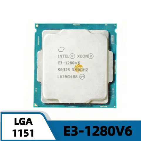 Intel Xeon E3-1280V6 CPU de cuatro núcleos 3,90 GHz 8M LGA1151 E3-1280 V6 E3 1280V6 E3 1280 V6