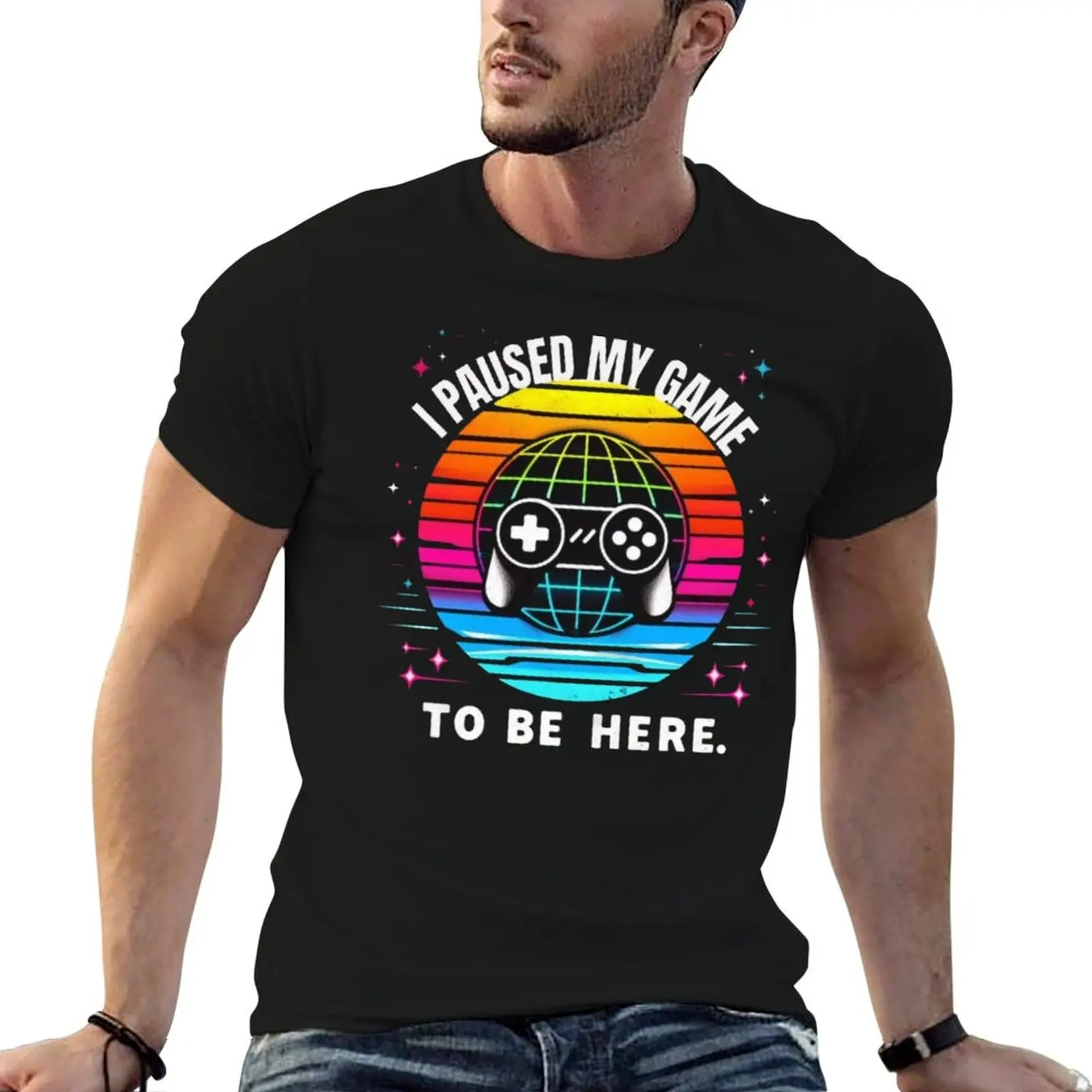 I Paused My Game To Be Here T-Shirt Casual Minimalist Short Sleeve Top