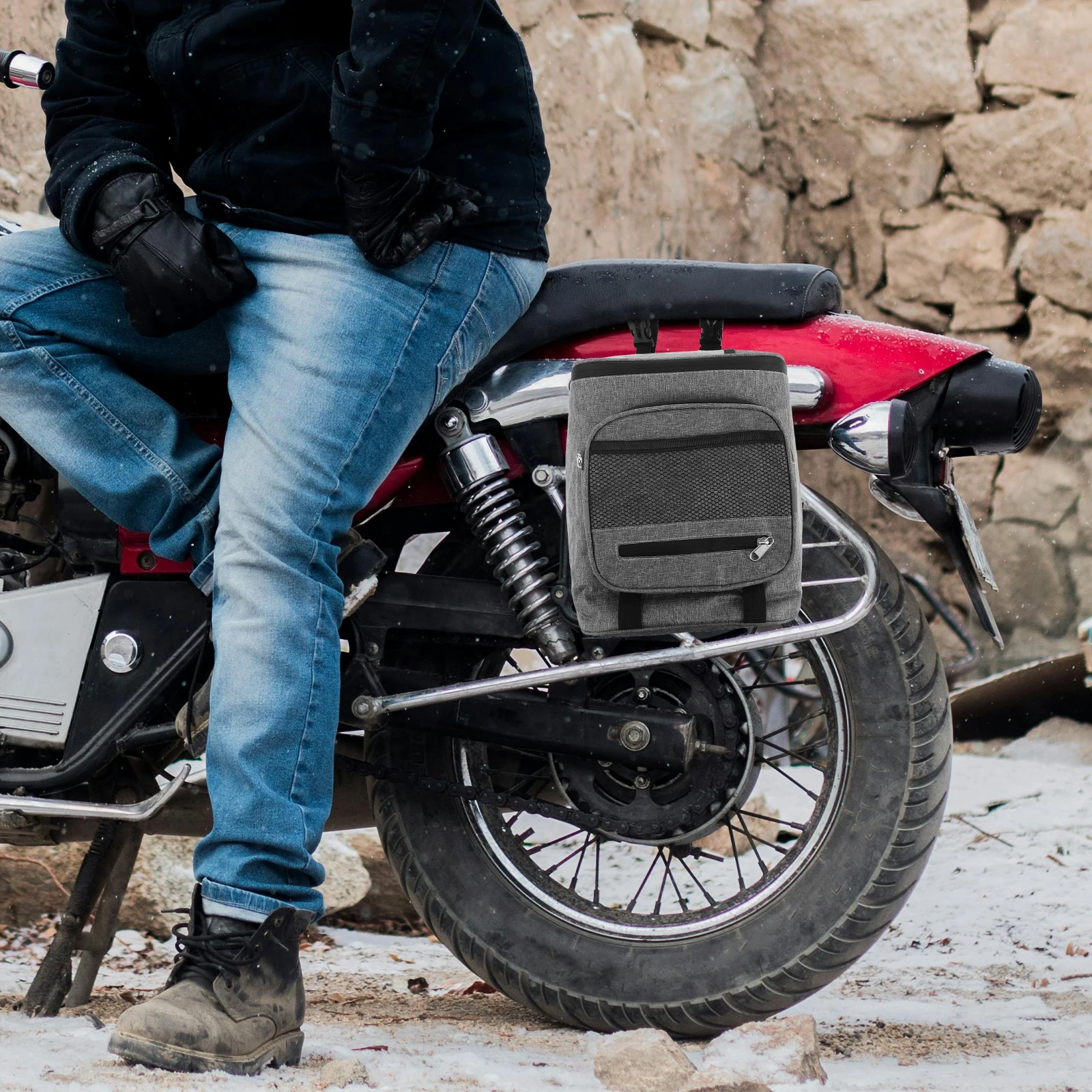 Large Capacity Handlebar Bag for Bike Front Beam Easy Install Storage Bag for Electric Scooter Mountain Road Bicycle Accessories