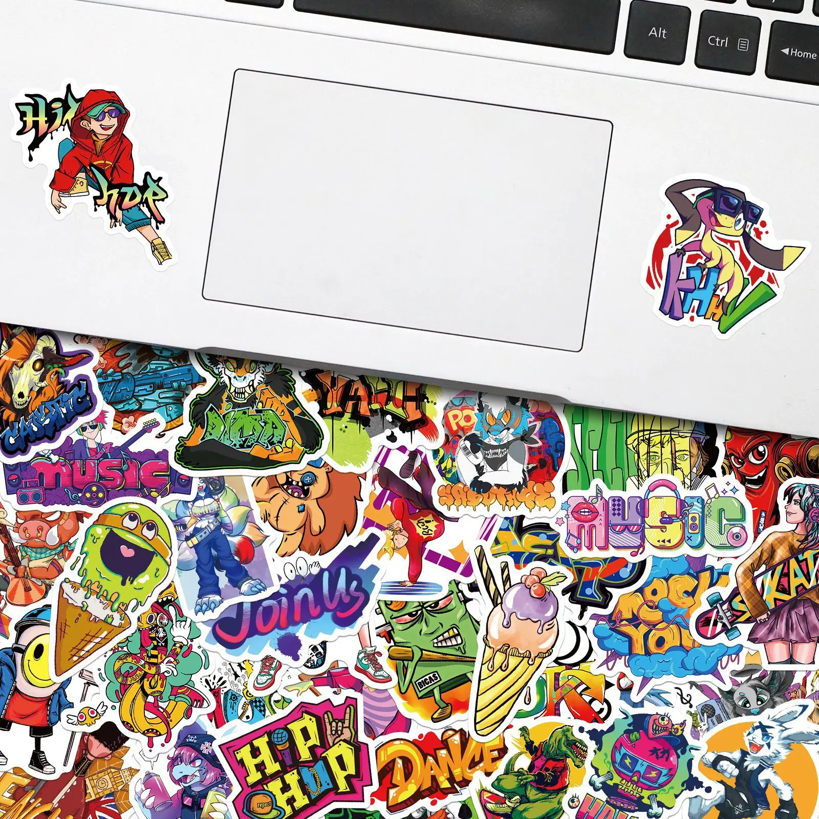 50Pcs Street Cartoon Graffiti Stickers Decals for Skateboard Scrapbook Diary Laptop Luggage Car Waterproof Sticker Kid Toy