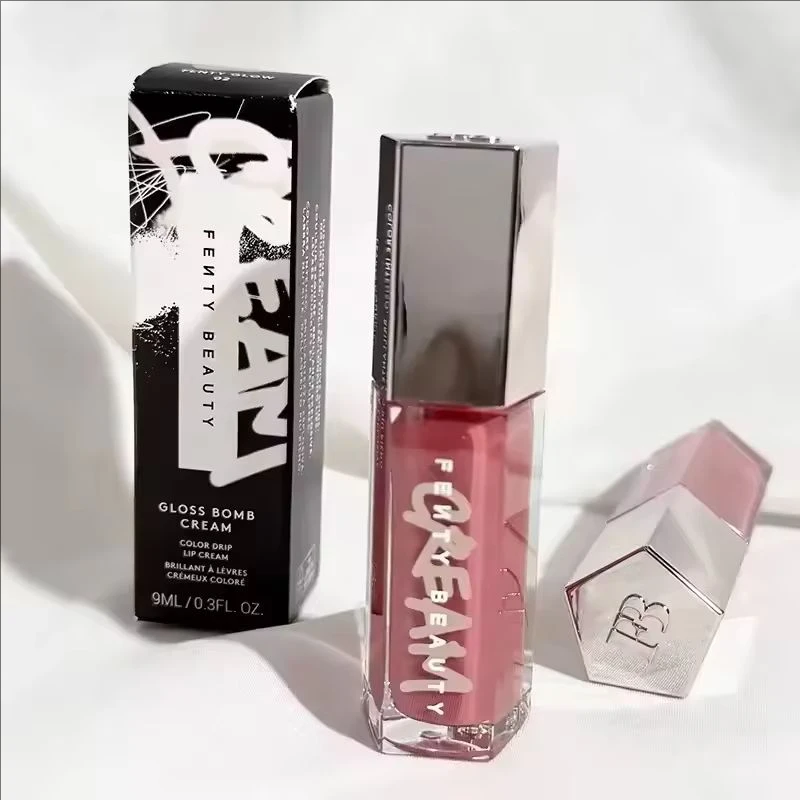 Fenty Beauty Colorful Lipgloss Shiny Liquid Lipstick Waterproof 3D Diamond Powder Shiny Fine Face Flawless Setting Honey Powder