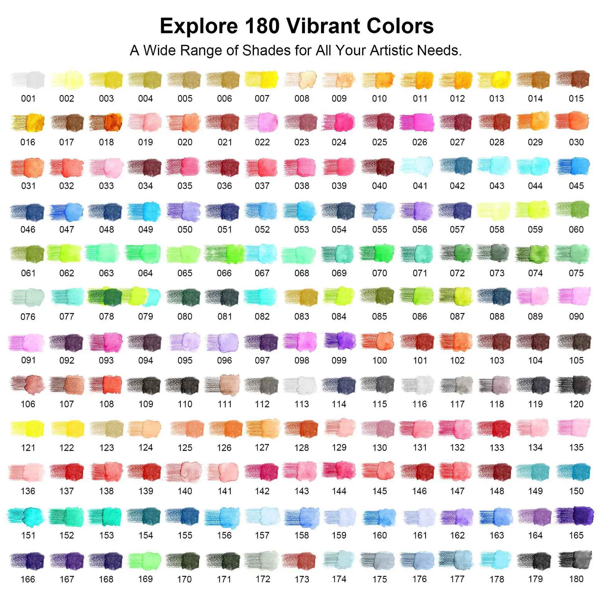 KALOUR 180 Farben Luxus-Eisenbox Wasserlösliches Buntstift-Set für Kunstzeichnungen und Malerei mit Spezialfarbstiften – Detail 4