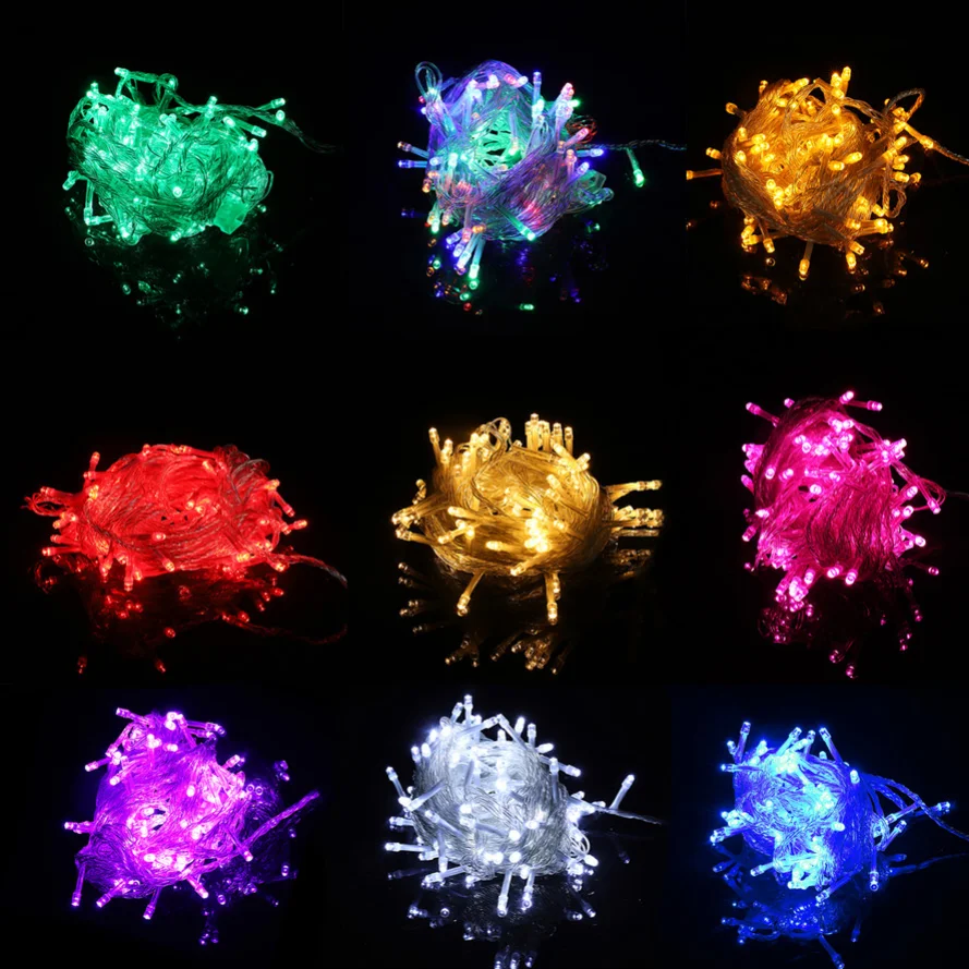 RnnTuu Christmas Lights 10M-100M Decorative Led String Fairy Light 220V 8 Modes Garland Lights For Wedding Party Holiday Lights